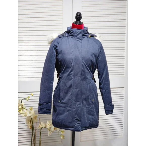 NWOT Spire By Galaxy Women's Navy Blue Jenar Heavyweight Coat Jacket Size S 2206 - Picture 5 of 15